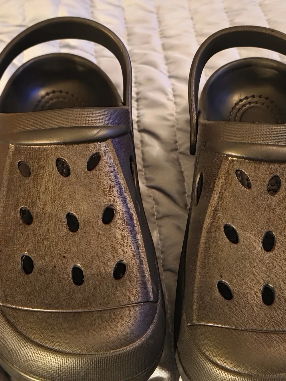 Black Slip-On Clog Sandals